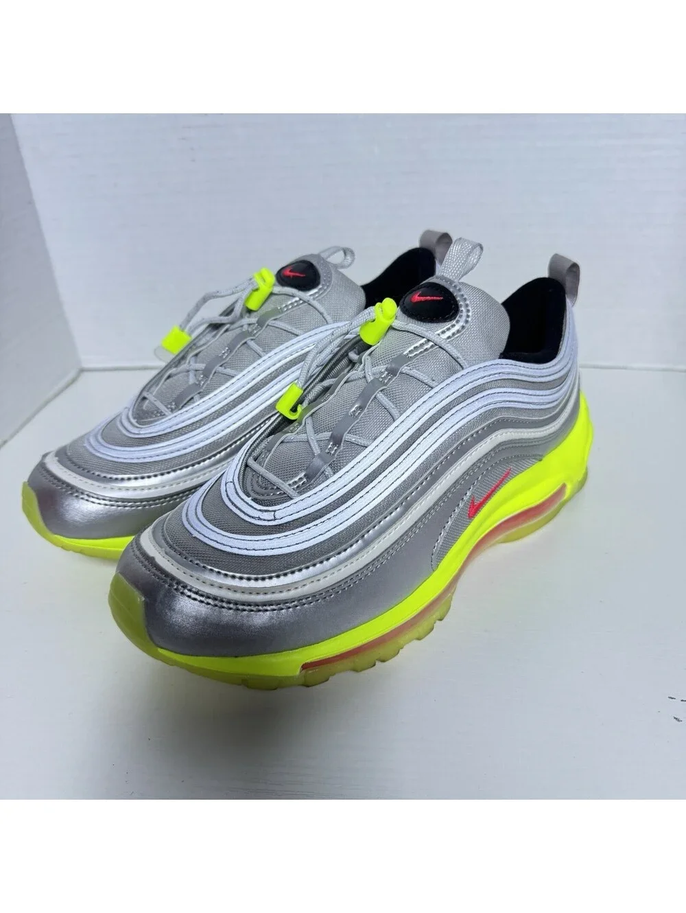 Nike Air Max 97 RFT GS Metallic Silver Size 5y women's size 6.5 With Box